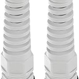 uxcell 2Pcs G3/8" IP68 Cable Gland Waterproof 6-10mm Adjustable Strain Relief Cord Connector Spiral Nylon Joint Gasket for Cable Wire, Grey-image-95