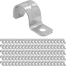 Maxxima 3/4 in. Electrical Metallic Tube (EMT) Push-On 1-Hole Pipe Straps for Conduit Installation, Zinc Plated Steel (100 Pack)-picture-4