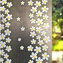 Indian Royals White & Yellow Flower Design PVC Vinyl Self Adhesive Window Film (200CM x 45CM)-image-50