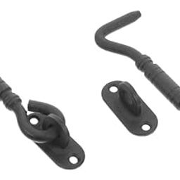 POPETPOP 2pcs 4 Inch Door Latch Hook Lock for Window Shed Stainless Steel Easy Install-image-43