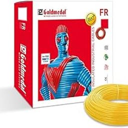 Goldmedal 90 Meter 1100V 2.5 Sq mm Fire Retardant Electric Wire (Yellow) - Pack of 1 | Wire for Domestic & Industrial Connection Use | Multi-Strand, PVC Electrical Insulated Copper Wire-9