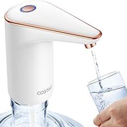 Costar Automatic Water Dispenser Pump - USB Rechargeable Electric Mini Water Pump for 20 Litre Bottle Can, Portable Drinking Water Pump for Home, Office, Camping, and Parties (Smart White)-99