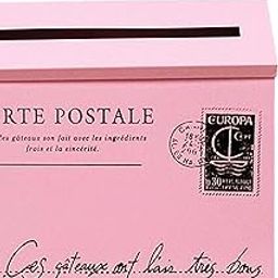 The Style SutraWall Mounted Mailbox Retro Drop Box for Front Door Outside House Home Office pink-image-46