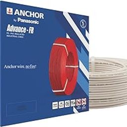 Anchor by Panasonic Advance FR Electric Wire, 1 sq mm PVC Insulated Copper Wire for Home Wiring, 90 Meter Electric Wire Cable for Industrial and Domestic Connections (White, 27390WH)-5