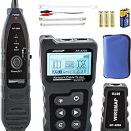 Advanced Cable Tester with PoE Multifunction Wire Tracker Network Cable Tester for te Toner Tool Kit with Bag Probe Audio Tone for LAN CAT5 CAT6 Tracker Underground Telephone Line Finder Home Repair-52