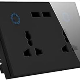 Protium Smart Touch Combo Switch, WiFi Switch Compatible with Alexa, Google Home, IFTTT & Smart life App (Dual Socket+ Dual USB, Black)-picture-6