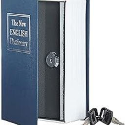 Fayby Metal Book Locker Dictionary Safe Vault with Key Lock Hidden Secret Book Safe Vault Jewelry Money Cash Box with 2Key Lock (Multicolor)-image-92