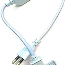 Rope LED Power Extension Cord with in-Line Switch, White, 2-Pin Plug Connector-image-2