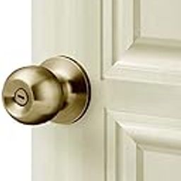 VOLO Antique Finish Tubular Entry Door Knob with Lock - Durable Handle for Bathrooms, Bedrooms, and Home (Waterproof) (Without Keys)-image-60