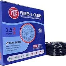 FTC 2.5 Sq.mm Single Core Cable – 90m Length, PVC Insulated – Black Color-image-79