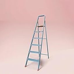 Smart Services Premium 6 Feet Heavy Duty Multipurpose Foldable Ladder |Sturdy Aluminum Platform with Anti-Skid Wide Steps & Plastic Foot Mats | Secure & Stable Ladder for Home, Office, and Garden Use-9