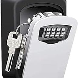 D ZOVAG Lock Box For Outside Realtor Wall Mounted Metal 4-Digit Resettable Code Lockbox for Combination Key Hiders to Hide a Key Safe Storage-14