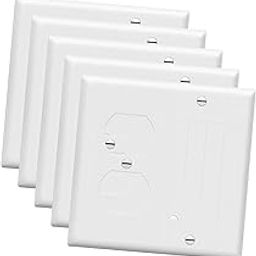 VELURA 5 Pieces American Standard Duplex Outlet Plates Wall Plates for Hotel Office 3 Holes|1 Ceramic Vase|Switch Plates & Outlet Covers| Home Improvement-image-35