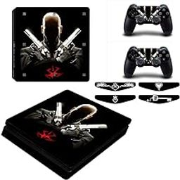 Elton Hitman Theme 3M Skin Sticker Cover for PS4 Slim Console and Controllers Full Set Console Decal Stickers for Front & Back 4 Led bar Decal +2 Controller Decal Cover-image-70