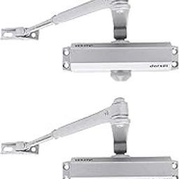 Dorset 60 kg Hydraulic Door Closer for Wooden & Aluminium Doors - Suitable for Left or Right Handed Use - Home & Office - Pack of 2 - Silver-image-58