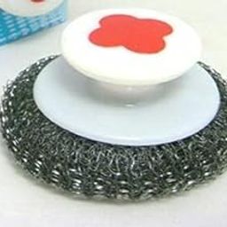 GIRLYZ Attire Multipurpose Scrubber Utensil Sponge and Scrub for Home Glass Office Kitchen Hotel (Stainless Steel Handle Scrubber (Pack of 1))-image-9