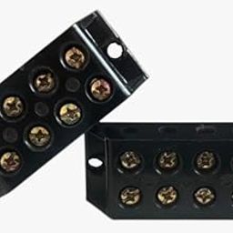 SELVO 30A 4 WAY BAKELITE CONNECTOR STRIP DOUBLE ROW TERMINAL BLOCK (2)-2