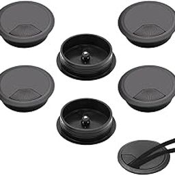 Serplex® 6Pcs Desk Grommets Desk Cable Organizer Grommets 2 inches Round Flip-Top Grommets Multi Cable Organizers Office Decorative Desk Grommets for Power Cords-20