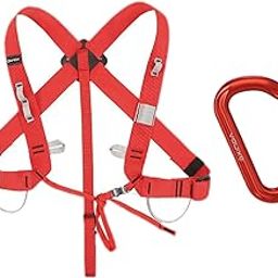 LOOM TREE® Rock Climb Safety Harness Adjustable Chest Belt Caving for Travel Red Update with Clip | Outdoor Sports | Climbing & Caving | Ropes, Cords & Slings-image-64