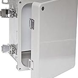 BUD Industries NFL-6631 Fiberglass NEMA Box with Latched Cover 9.64" L x 7.75" W x 4.8" H, Gray-image-59