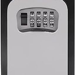 ATORSE™ 4 Digit Combination Key Lock Box Wall Mount Safe Security Storage Case Gray-4
