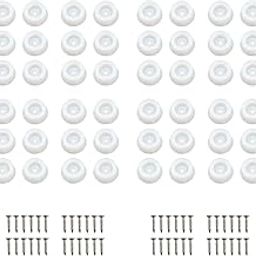 VOLO Nylon Round PVC Furniture Buffer/Pads, Screw-On Non-Skid Floor Protector, Sofa Chair Balance Pad, Noise Insulation Floor Bumper - White (48)-image-67