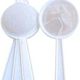 Hookcart Double Net Kitchen Tea Strainer, Chai Channi, White, Set of 4-image-46