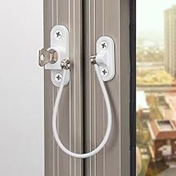 HASTHIP® Child Safety Window Lock Chain Door Latch with Key Window Limiter Home Security Lock for Window, Door, Drawer-picture-23