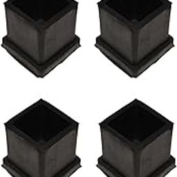 DEEPOOS Floor Protector Square Rubber Cap/Bush/Shoes for Furniture Foot Chair Table (Size - 20mm x 20mm / 3/4" x 3/4" INCH) Pack of 4-image-16