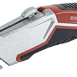 BUILDSKILL 19MM Utility Knife with 6 Preloaded Blades and 10 Extra Blades - Retractable Knife Cutter, Aluminium Construction, Soft Grip, Screwless-17