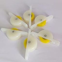 Aluminium Window Wheel (Yellow) (6 Pcs) 20mm-image-3