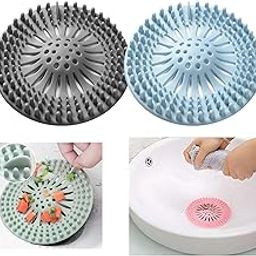 HARVA Silicone Kitchen Sink Strainer Bathroom Shower Hair Catcher Drain Cover Hair Stopper Wash-Basin Drain Durable Stopper (Pack of 2)-22