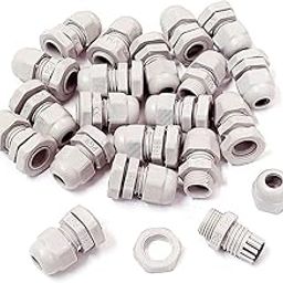 (Pack of 50) Waterproof Cable Gland Nylon Plastic Joint IP68 PG9 Plastic White Cable Sealing Joint Cable Gland PG9 White Color-image-26