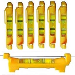6x Hanging Bubble Line Level for Building Trades, Engineering, Surveying, Metalworking and other Equipment Measure (Yellow - 6 Pack)-15