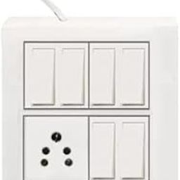BAHUL EXTENTION Modular Power Extension Board with 6 switches and 1 Socket, 2 m Cord 16 A Five Pin Socket-image-88