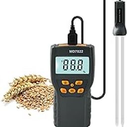 Real Instruments MD7822 Digital Grain Moisture Meter With Measuring Probe Accurate Measurement For Wheat, Paddy Rice, Corn, Feed Barley Pin-Type Digital Moisture Measurer LCD Humidity Tester-image-74