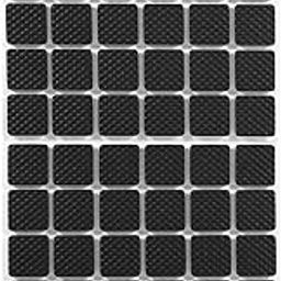 Prostuff. In 32 Pcs Square Self-Adhesive Furniture Pads for Sofa, Chair, Drawers Cupboards Noise Insulation for Floor Black Color-16