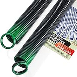 KaiMinDogz Pair of 120lb. Heavy Duty Garage Door Extension Springs Stretch Springs, 25" Long,Double Loop Ends, High Precision Electrophoresis Black Coated, MIN 16,000 Cycles, for 7ft High Garage Doors-image-62