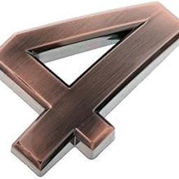 MERISHOPP 2xCopper PP Self-Adhesive Door Number Sign Sticky Numeric Digit Number 4-image-8