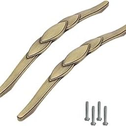 Atom 6 Inches Cabinet Door Handle | for Office Drawer Cupboard Almirah Kitchen Wardrobe Doors Pull Handles | Brass Antique Finish (Set of 2, CH-225)-image-81