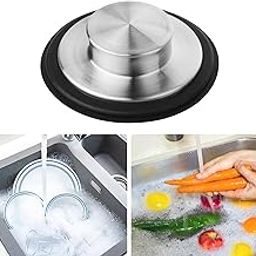 SpiderJuice 1Pc Universal Stainless Steel Kitchen Sink Drainage Hole Water Stopper Airtight Rubber Seal Gasket Cover Anti-Clogging Garbage Disposal Plug-image-23