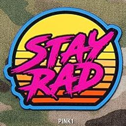 Milspec Monkey Stay Rad Sunset PVC Morale Patch Pink-picture-15