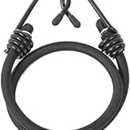 ViaTerra Bungee Cord Tie Down Rope | Adjustable Elastic Motorcycle Luggage Rope with Steel Hooks (2 Feet)-image-5