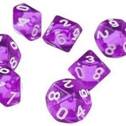 UJEAVETTE 11xD10 Ten Sided Gem Dice for RPG Games 10Pcs Dice Purple-image-61