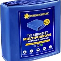 STRONGAPAULIN Tarpaulin 200 GSM Tirpal Tadpatri Tharpai Thadika, Extra Strong, Reinforced Eyelets, UV Resistant, 100% Waterproof Virgin, 6 Layer MLCL 3D Rib Technology (9ftx6ft, Blue)-picture-30