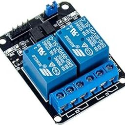 2 Channel 5V Relay Module with Optocoupler Isolation and Indicator LEDs for UNO Rduino Raspberry Pi ESP32 Home Automation AC DC Control High Current 10A Relays with Screw Terminals-11