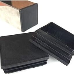 Scuba Square Plastic Furniture Feet Leg Bush/End Cap for Chair, Table, Etc. Leg (80x80 mm) (3x3 Inch) Black (5 Piece) Pack Of 1 Fits in (73+) ID of The Pipe Id Should be (73mm to 77mm) INNER SIDE-image-82