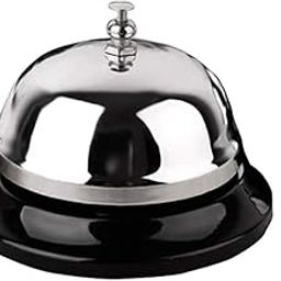 Call Bell 3.35 Inch Diameter With Metal Anti-Rust Construction, Ringing, Durable, Desk Service for Hotels, Schools, Restaurants, Reception Areas, Hospitals, Warehouses (Silver)-17