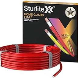 Sturlite Home Guard FR-LF 45 Meter Wire, (1 Sq.mm) PVC Insulated Pure Copper Wire| Multi-Strand, Fire Retardant and Anti Rodent Single Coil Flexible Cable for Domestic & Industrial Connections (Red)-image-53