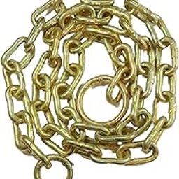 TEELLON 3-Feet (6mm) Heavy Duty Metal Chain for Locking Door Channel gate Fence, Swing Chain for Hanging Swing Hammock Chair Punching Bags Multipurpose Uses Weight Up to 400 KG.(Golden-1Pcs)-14